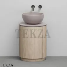 CIELO Arcadia Tiberino Тумба TIMOCE с раковиной Cipria, слив в пол, Rovere naturale