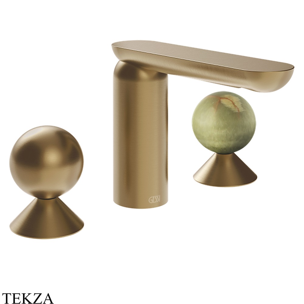 Gessi Perle Смеситель для раковины на 3 отв., без гарнитура 74055-726, бронза Brushed