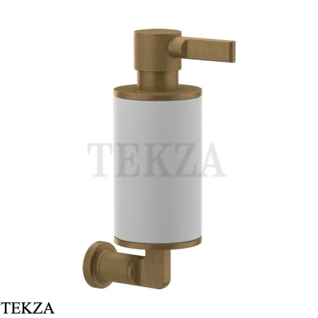 Gessi INCISO accessories Дозатор для жидкого мыла или лосьона, белый 58513-713, Antique Brass