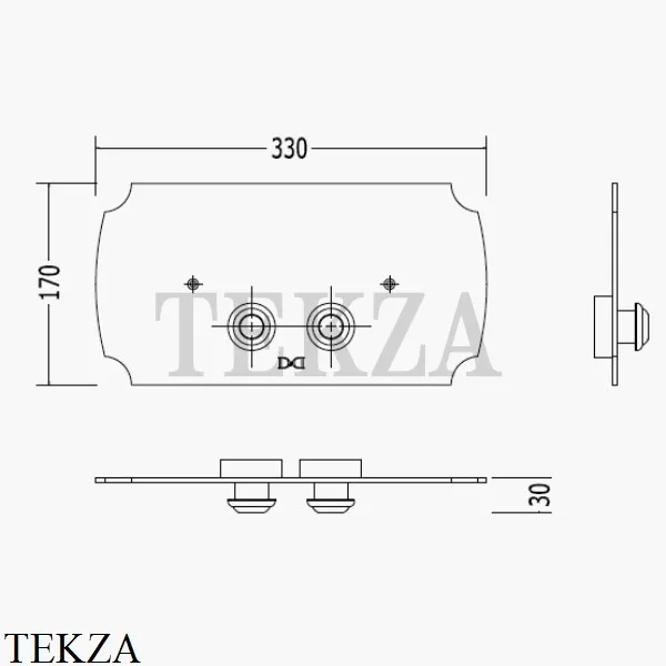 Devon&Devon Double Клавиша смыва для бачка Geberit DEPLCR, хром глянец