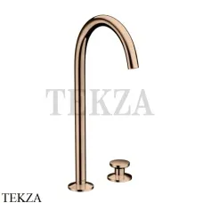 Axor ONE Смеситель для раковины Select 260, гарнитур Push‑Open 48060300, Polished Red Gold