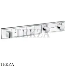 Hansgrohe RainSelect Термостатический модуль, 4 потока, белый/хром глянец, внешняя часть Hansgrohe RainSelect Термостатический модуль, 4 потока, белый/хром глянец, внешняя часть