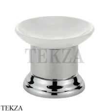 Migliore Mirella Мыльница настольная, керамика белая 17228, хром глянец
