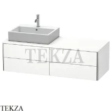 Duravit XSquare Тумба подвесная под раковину XS4913L1818, 4 выдвижных ящика, белый матовый