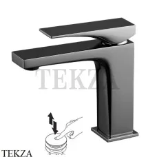 FIMA Carlo Frattini Zeta Смеситель для раковины, с донным клапаном F3961NCS, Brushed black chrome