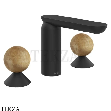Gessi Perle Смеситель для раковины на 3 отв., без гарнитура 74335-299, черный матовый