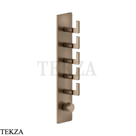 Gessi INCISO WELLNESS Термостат 5 выходов, внешняя часть 58210-761, Coffee Bronze Br. PVD