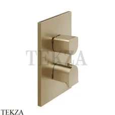 Gessi RILIEVO Термостат для душа на 2 потока, внешняя часть 59134-726, Warm Bronze Br
