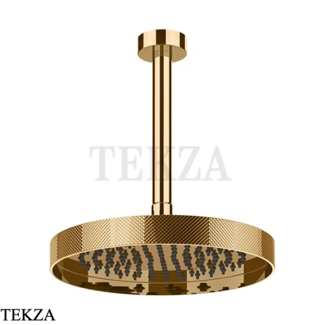 Gessi Inverso Diamantato Верхняя лейка D25,0 см с кронштейном под размер 63653-735, Warm Bronze PVD