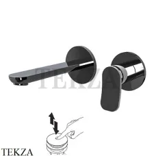 FIMA Carlo Frattini FLO Смеситель для раковины, внешняя часть, F3821WX8CS, Brushed black chrome