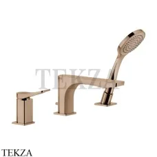 Gessi RILIEVO Смеситель для ванны с гарнитуром 59037-030, Copper глянец