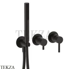 Fantini Nostromo Смеситель для душа с лейкой, 2 потока, внешняя часть 50S1M784B, Deep Black PVD