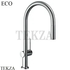 Hansgrohe Talis M54 Смеситель для кухни с вытяжным изливом Eco 210 2jet 72842000, хром глянец