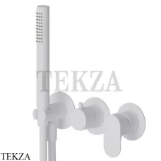 Newform Linfa II Смеситель для душа SET, 2 потока, внешняя часть 69468E.01.014, белый матовый