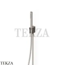 Zucchetti Hoop Душевой комплект с выводом и держателем Z93932.C3, brushed nickel
