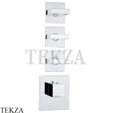 Bossini RECTANGULAR Термостат для душа на 3, 4, 5, 6 потоков, внешняя часть Z033205.030, хром глянец