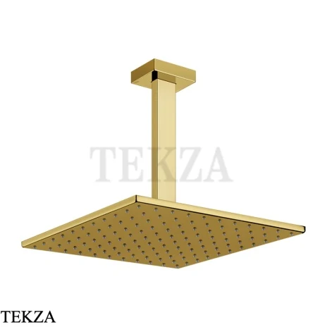 Gessi Rettangolo shower Верхний душ с потолочным кронштейном 15186-246, Gold PVD