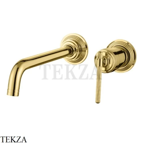 Boheme ETERNA Смеситель для раковины на стену, комплект 175-G, Gold Золото глянец