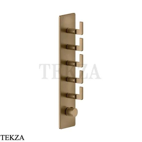 Gessi INCISO WELLNESS Термостат 5 выходов, внешняя часть 58210-791, Deep Bronze Br. PVD