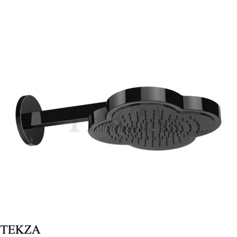Gessi Ludovica Верхняя душевая лейка с кронштейном из стены 76149-706, black хром глянец