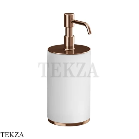 Gessi INCISO accessories Дозатор для жидкого мыла настольный, белый 66437-030, Copper PVD