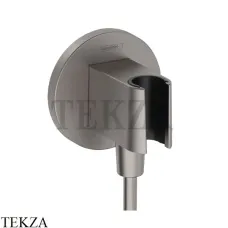 Hansgrohe FixFit S Шланговое подсоединение с держателем 26888340, черный хром brushed