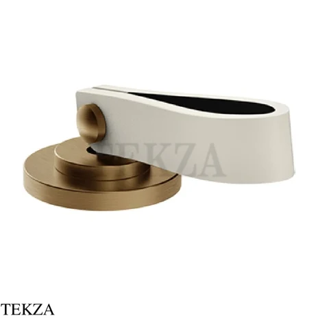 Gessi Pelle Laccetto Смеситель-рычаг управления на столешницу, 78400-448, Crème/Deep Bronze Br. PVD