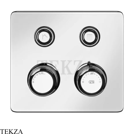 Gessi VENTI20 Термостатический смеситель на 2 потока, внешняя часть 65232-031, хром глянец
