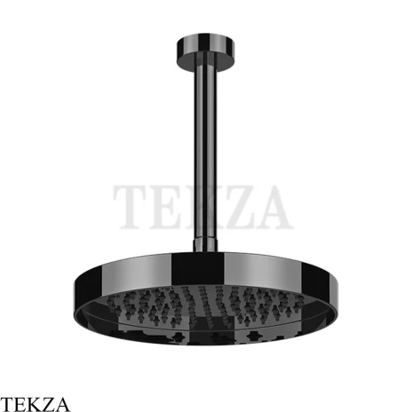 Gessi Incastri Верхняя лейка D25 с потолочным кронштейном под размер 63053-706, black хром глянец