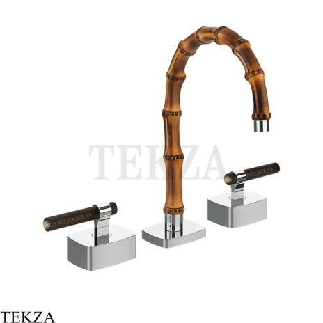 Gessi Jacqueline Смеситель для раковины на 3 отв., без донного клапана 77211-031, хром глянец