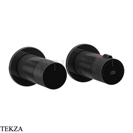 Gessi INCISO SHOWER Термостат для душа на 2 потока, внешняя часть 58133-706, Black Metal PVD