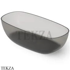 Dea Design Modern Ванна отдельностоящая скругленная 180x85 Glasstech DD8666 1800 R4, Smoky Black R4