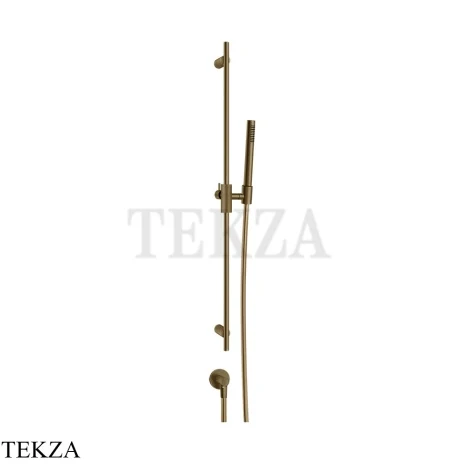 Gessi ANELLO Штанга в комплекте с душевой лейкой и выводом 63482-791, Deep Bronze Br. PVD
