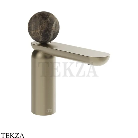 Gessi Perle Смеситель для раковины, с донным клапаном 74151-149, нерж. сталь Brush / никель Brushed