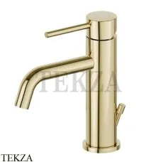 Newform XT Смеситель для раковины 125, с донным клапаном 4200.61.020, PVD Glossy gold