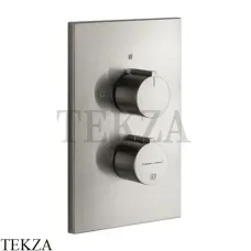 Gessi Emporio Via Manzoni Термостат для душа на 2 выхода, внешняя часть 38794-149, Finox Brushed Nickel