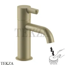 Fantini Icona Classic Смеситель для раковины, с донным клапаном 53P6R404F, Matt British Gold PVD