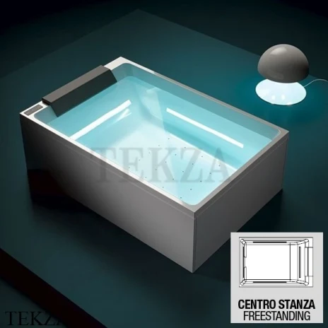 Gruppo Treesse Soul Ванна с гидромассажем 18+24 форсунок, подушка, по центру V408S CENTRO, белый глянец