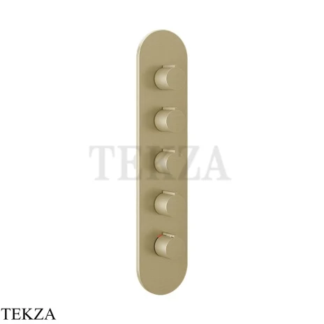 Gessi Ingranaggio-Anello Термостат для душа, 4 потока, внешняя часть 43068-727, Brushed Brass PVD