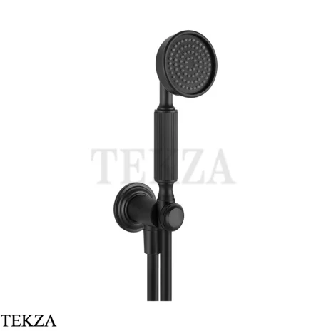 Gessi VENTI20 Душевой комплект с душевой лейкой, шланг, вывод 65123-299, Black XL