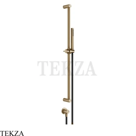 Gessi 316 SHOWER Душевой гарнитур с выводом для шланга 54045-726, Warm Steel Brushed PVD