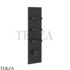 Gessi Rettangolo Wellness Термостат 3 выхода, внешняя часть 43026-299, Black XL