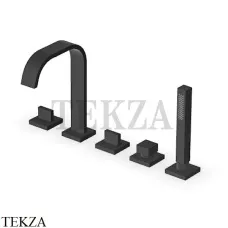 Zucchetti Aguablu Смеситель для ванны, на 2 позиции ZA5475.P81, brushed total black PVD