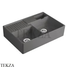 Villeroy & Boch DOUBLE-BOWL SINK Кухонная мойка, с двумя чашами, с ручным управлением 632391i4, Graphite Ceramicplus