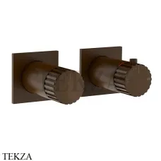 Gessi Incastri Термостат для душа 2 потока, внешняя часть 75134-845, Dark Bronze