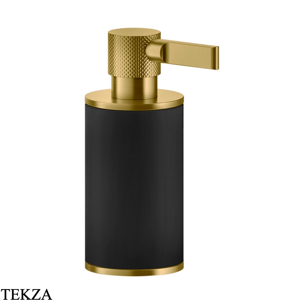 Gessi INCISO accessories Дозатор настольный для жидкого мыла, черный 58538-716, Gold Br. PVD