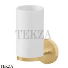 Newform X-Steel 316 Станкан настенный с держателем, композит 73205X.59.097, PVD Brushed gold Newform X-Steel 316 Станкан настенный с держателем, композит 73205X.59.097, PVD Brushed gold