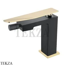 Boheme Q.2 Смеситель для биде однорычажный, без гарнитура 146-BG.2, Черный-золото