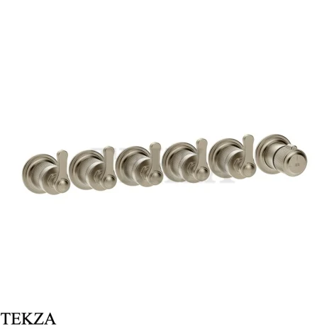 Gessi VENTI20 Термостат для душа, 5 потоков, внешняя часть 65340-149, Finox Brushed Nickel