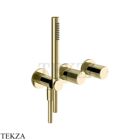 Gessi Habito CESELLO Смеситель для душа с гарнитуром, внешняя часть 70438-710, Brass PVD